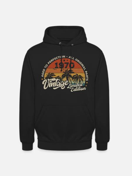 Vintage 1970's Birthday Retro 1970's - Unisex Hoodie - black