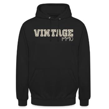 Vintage 1990's Original 1990's Retro 1990's Gift 1990's - Unisex Hoodie - black - Front - Alina (178cm) & Michal (187cm)