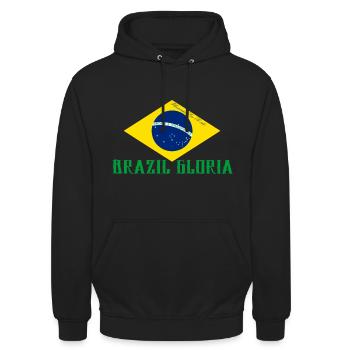 BRAZIL LOSANGE 2024 - Sweat-shirt à capuche unisexe - noir - Devant - Alina (178cm) & Michal (187cm)