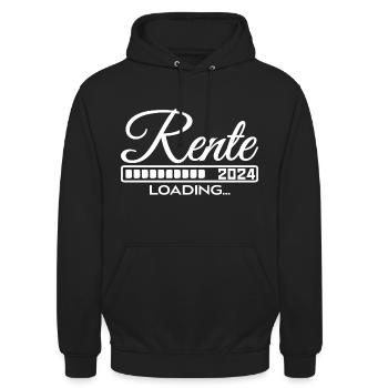 Rente 2024 Loading - Unisex Hoodie - Schwarz - Vorne - Alina (178cm) & Michal (187cm)