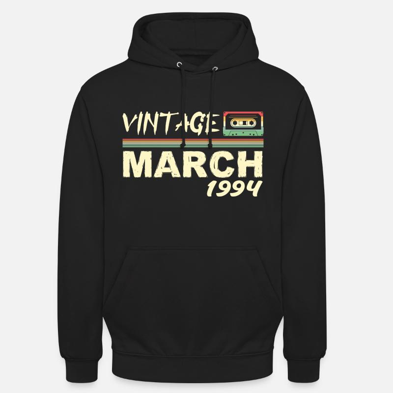 Mars 1994 - March 1994 - Sweat-shirt à capuche unisexe - noir