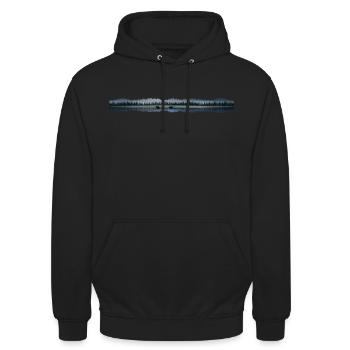 Tree by the Lake Lake Tree - Unisex Hoodie - black - Front - Alina (178cm) & Michal (187cm)