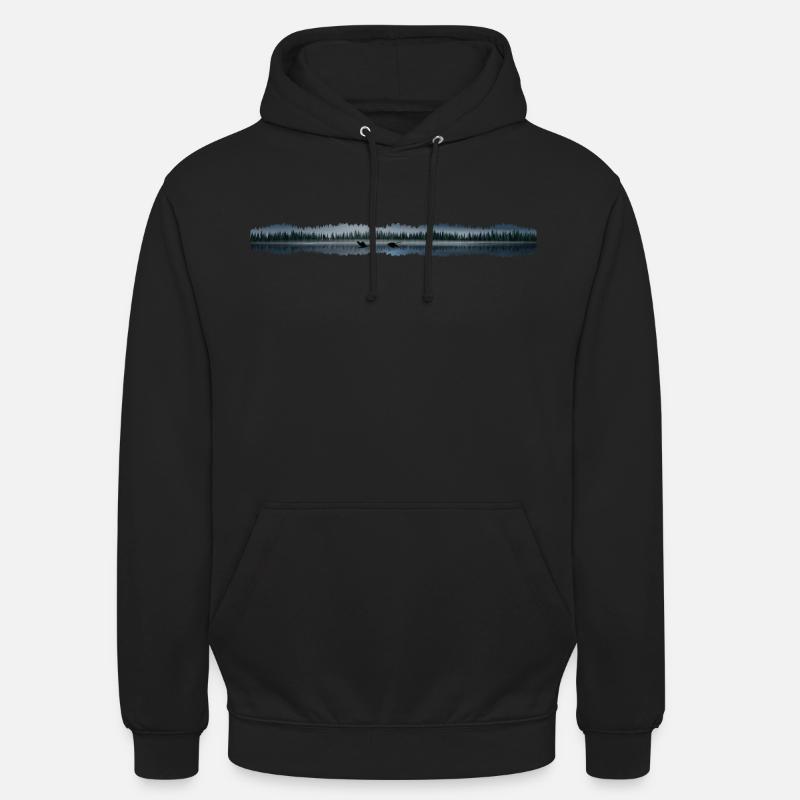 Baum am See Lake Tree - Unisex Hoodie - Schwarz