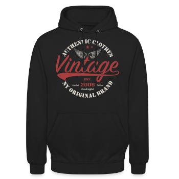 Vintage 2006 Retro 2006 Birthday Gift 2006 - Unisex Hoodie - black - Front - Alina (178cm) & Michal (187cm)