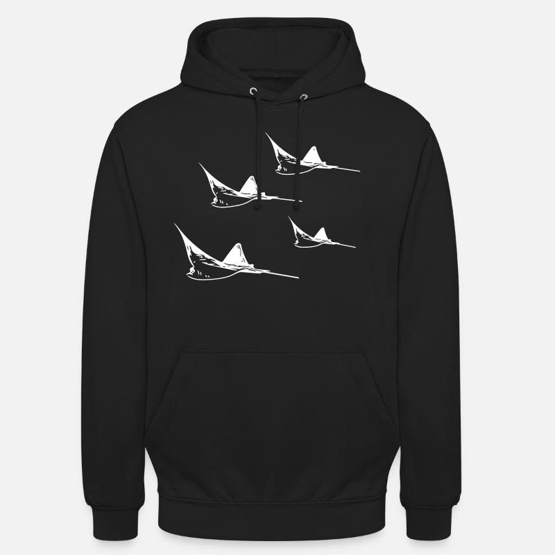 Formation de vol Eagle Ray - Sweat-shirt à capuche unisexe - noir
