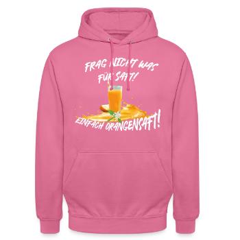 orangensaft weiß - Unisex Hoodie - Pink - Vorne - Alina (178cm) & Michal (187cm)