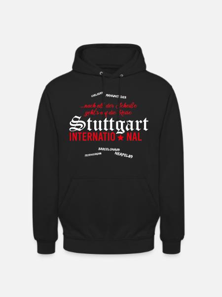 Fußball Stuttgart International - Unisex Hoodie - Schwarz