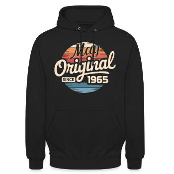 Legendary since May 1965 – Retro Vintage 1965 - Unisex Hoodie - black - Front - Alina (178cm) & Michal (187cm)