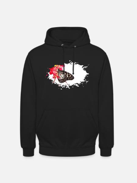 butterfly, Schmetterling - Unisex Hoodie - Schwarz