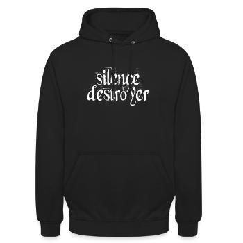 Silence Destroyer of Silence - Unisex Hoodie - black - Front - Alina (178cm) & Michal (187cm)