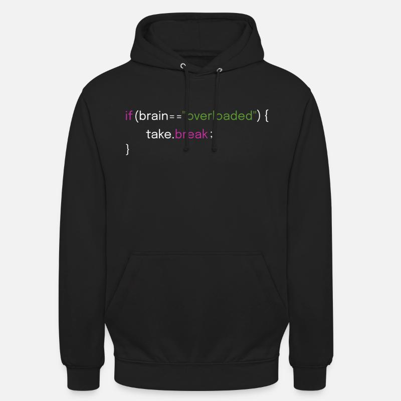 Fun pause and coding design Unisex Hoodie