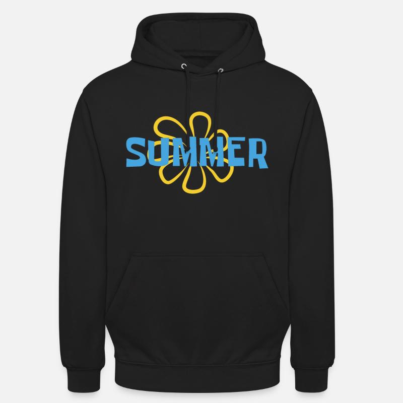 Été - soleil - vacances - bonne humeur - Sweat-shirt à capuche unisexe - noir