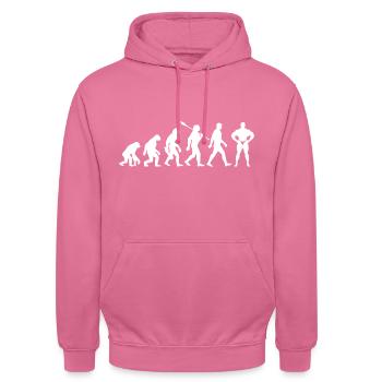 Evolution Bodybuilding Weight Training - Unisex Hoodie - pink - Front - Alina (178cm) & Michal (187cm)