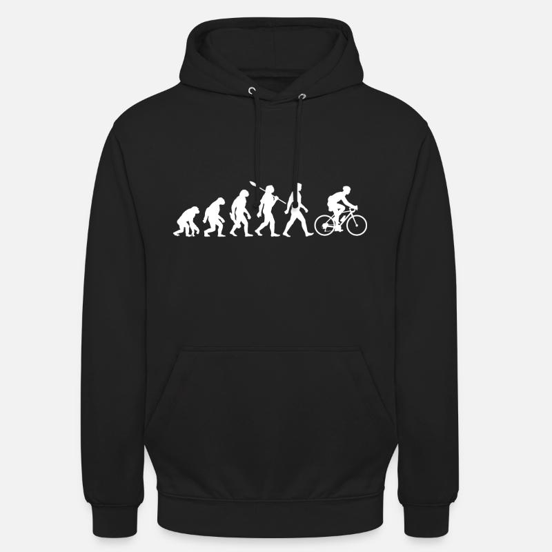 Evolution Cycling - Cycling - Cycling - Sweat-shirt à capuche unisexe - noir