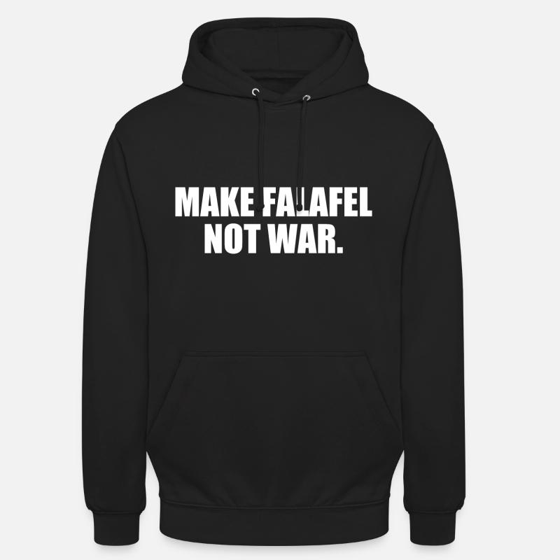 Make falafel not war - Sweat-shirt à capuche unisexe - noir