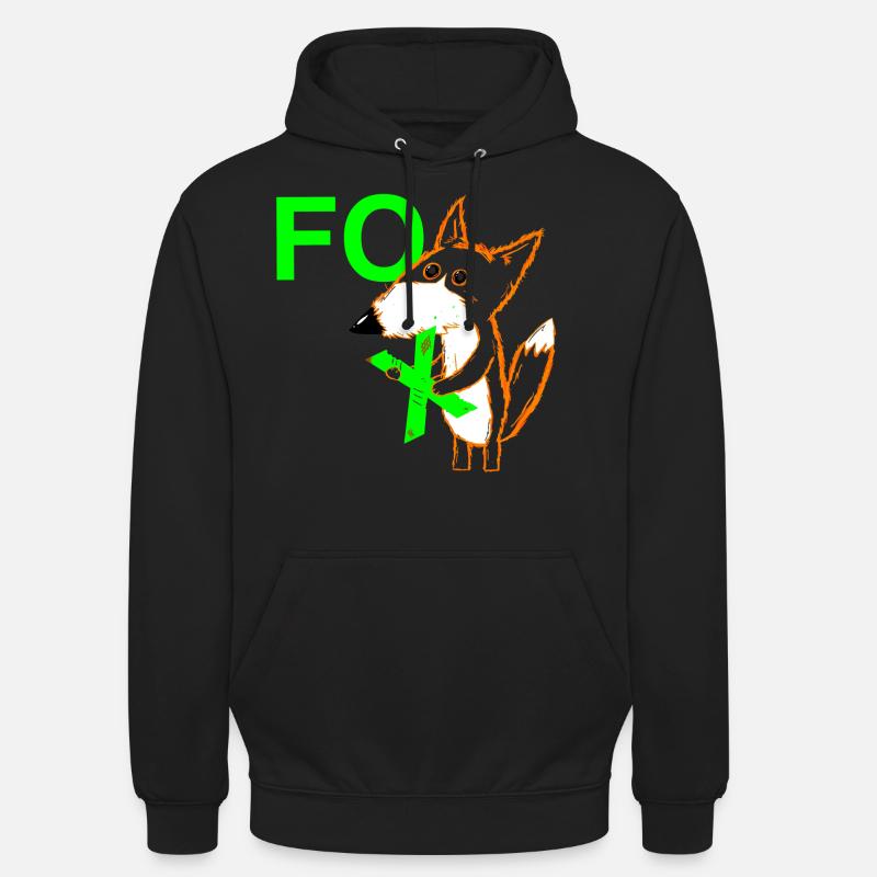 Le X dans FOX - Sweat-shirt à capuche unisexe - noir