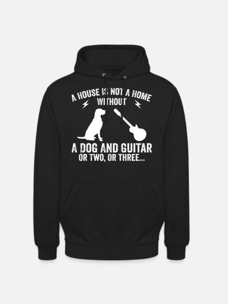 Guitarist and dog lover - Unisex Hoodie - black