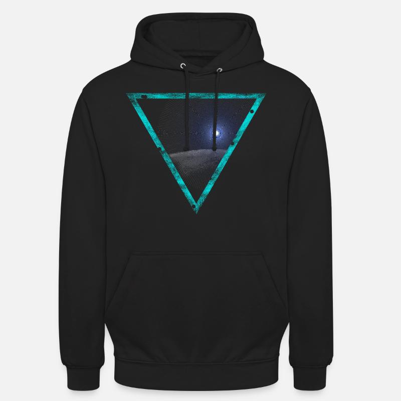 La vue dans l'espace - Sweat-shirt à capuche unisexe - noir