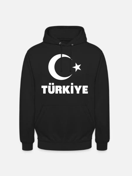Türkiye mit Fahne - Unisex Hoodie - Schwarz