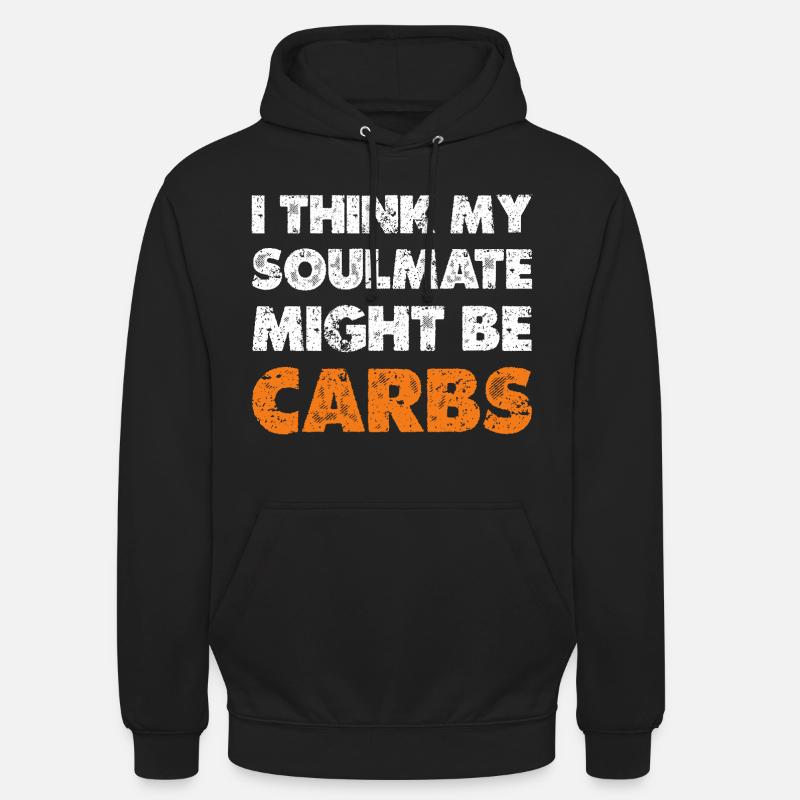 Les glucides comme âmes sœurs - Sweat-shirt à capuche unisexe - noir