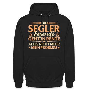 Adieu retraité Légende marin à la retraite - Sweat-shirt à capuche unisexe - noir - Devant - Alina (178cm) & Michal (187cm)