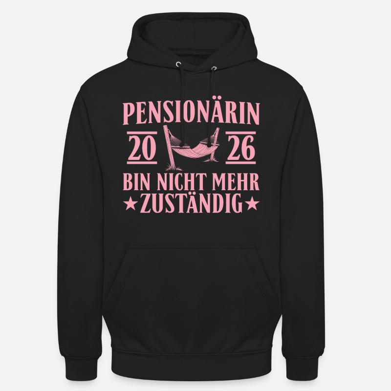 Retraité 2026 - Don non responsable - Sweat-shirt à capuche unisexe - noir