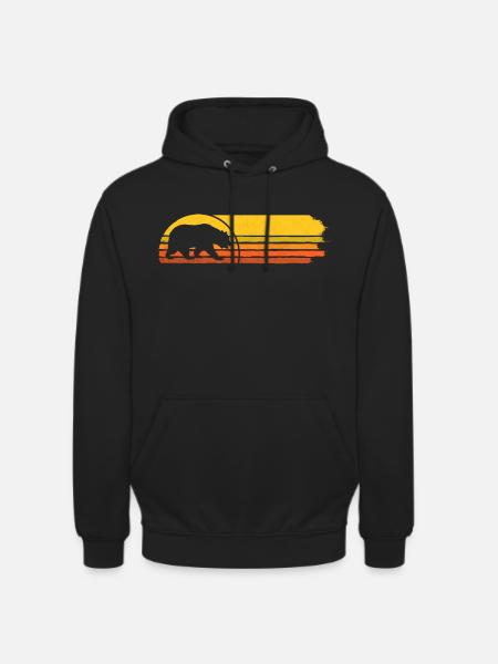 RETRO BEAR - Unisex Hoodie - Schwarz
