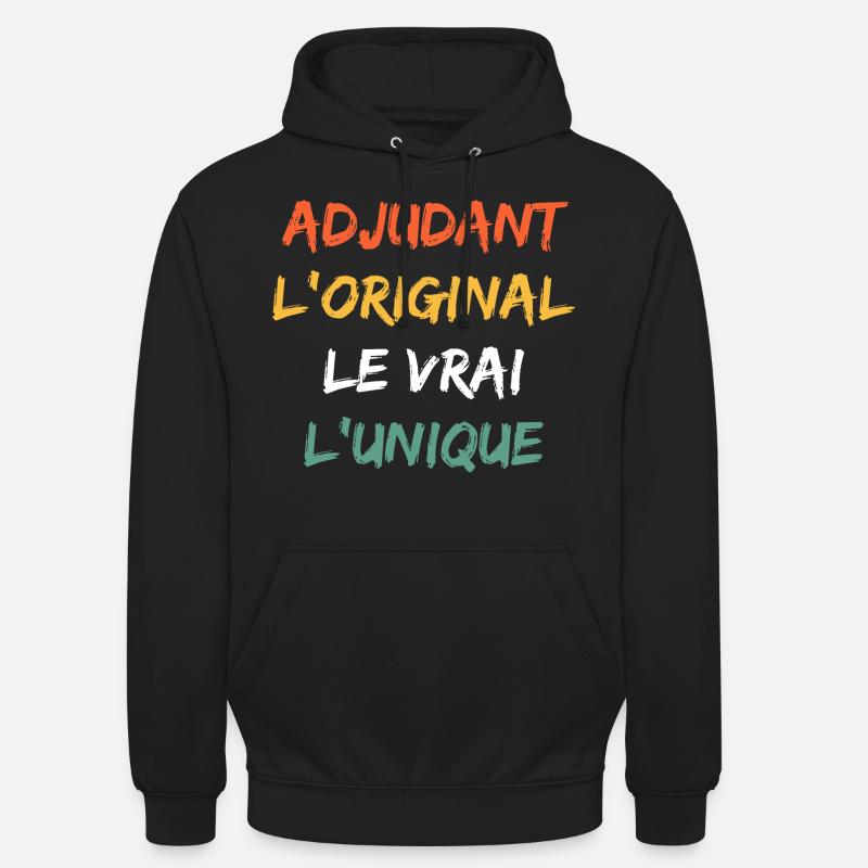 adjudant - Sweat-shirt à capuche unisexe - noir
