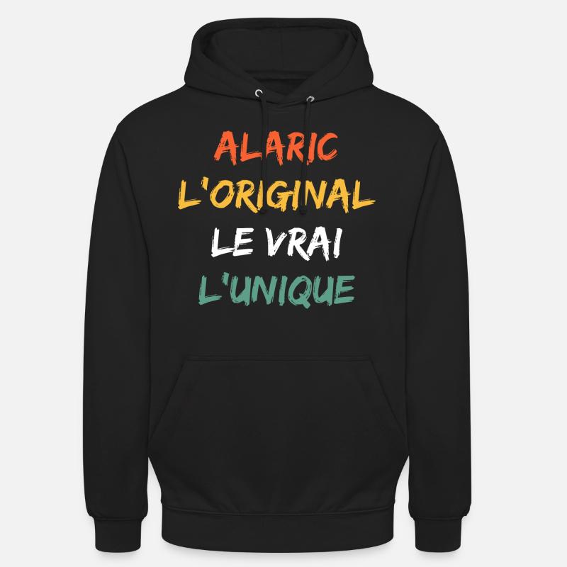 Alaric - Sweat-shirt à capuche unisexe - noir