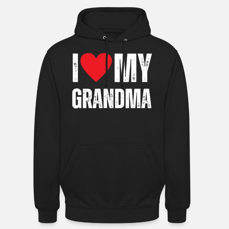 J’aime ma grand-mère - Sweat-shirt à capuche unisexe - noir