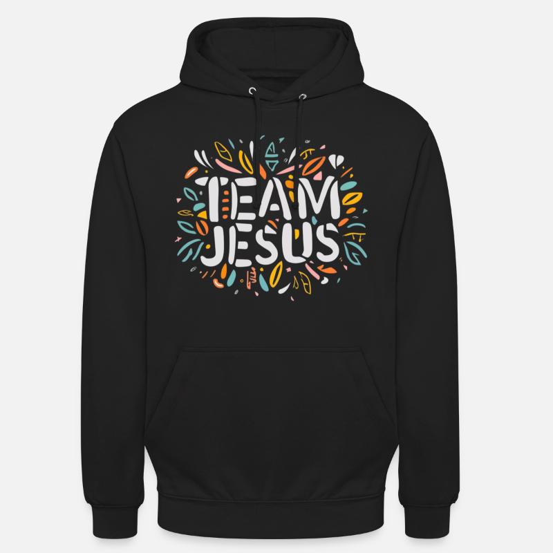 Ich bin Jesus – bunte Botschaft - Unisex Hoodie - Schwarz