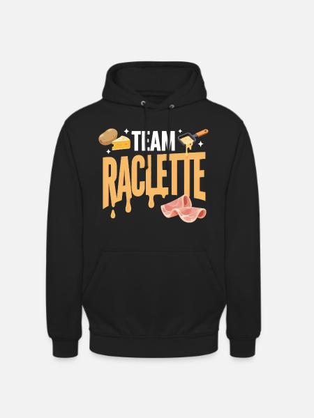 Team Raclette Funny Mountain Winter Gift - Unisex Hoodie - black