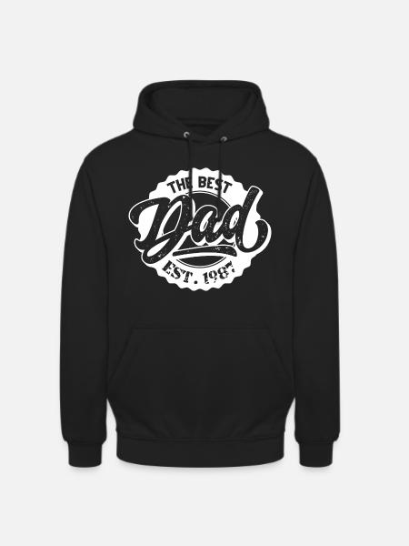 The Best Dad EST (1987) - Unisex Hoodie - black