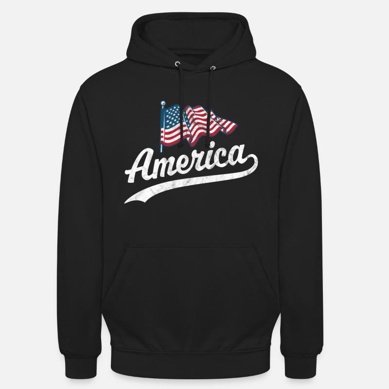 Drapeau de l’Amérique - Sweat-shirt à capuche unisexe - noir