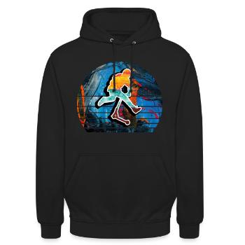 trottinette freestyle - Sweat-shirt à capuche unisexe - noir - Devant - Alina (178cm) & Michal (187cm)
