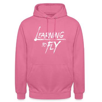 Apprendre à piloter Flying Airplane Pilot Flyer - Sweat-shirt à capuche unisexe - rose - Devant - Alina (178cm) & Michal (187cm)