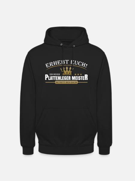 Plattenleger Meister - Unisex Hoodie - Schwarz