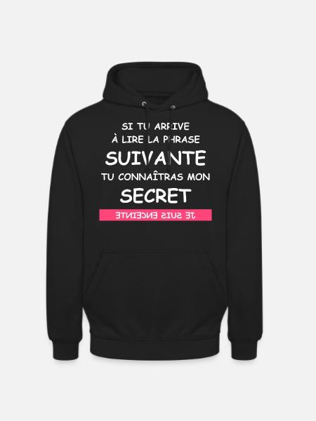 Je suis enceinte - Sweat-shirt à capuche unisexe - noir