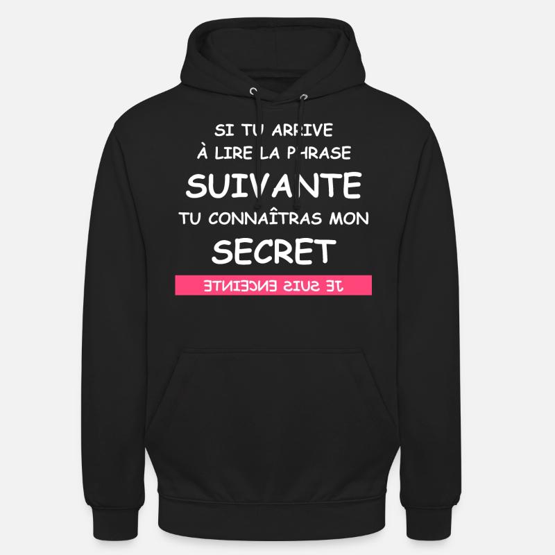 Je suis enceinte - Sweat-shirt à capuche unisexe - noir