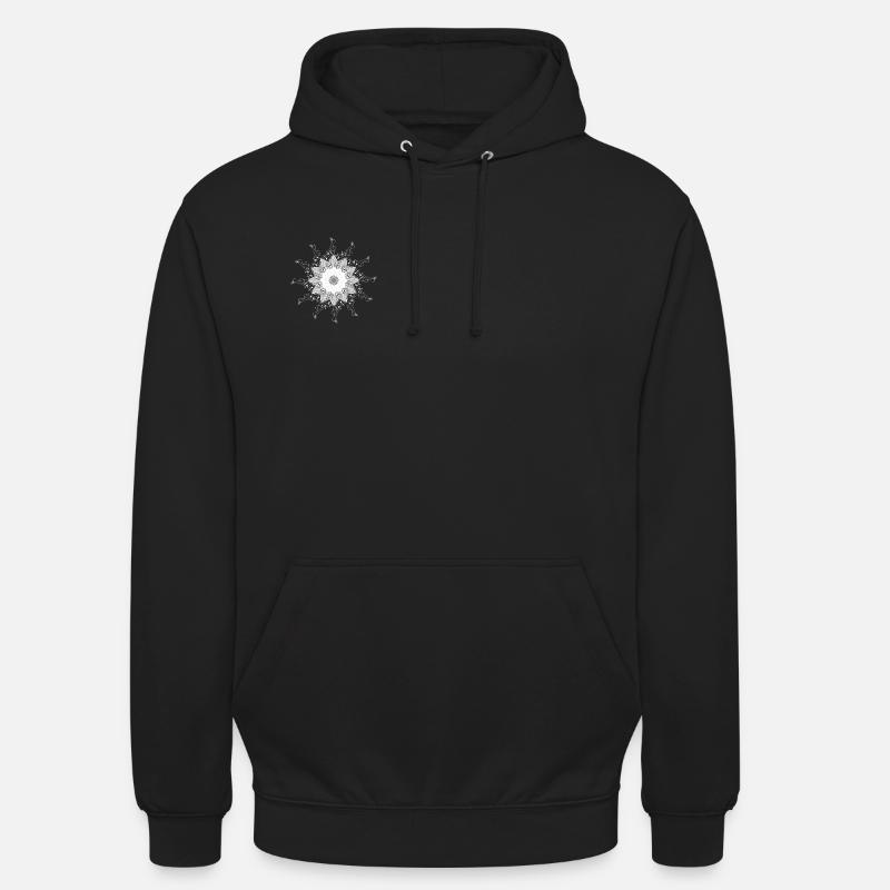 Musical Mandala Snowflake Pattern - Unisex Hoodie - black
