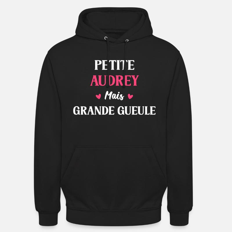 Petite Audrey mais grande gueule - Sweat-shirt à capuche unisexe - noir
