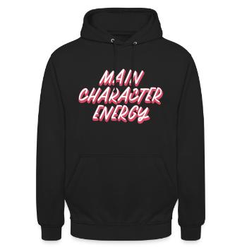 Main Character Energy - Unisex Hoodie - black - Front - Alina (178cm) & Michal (187cm)