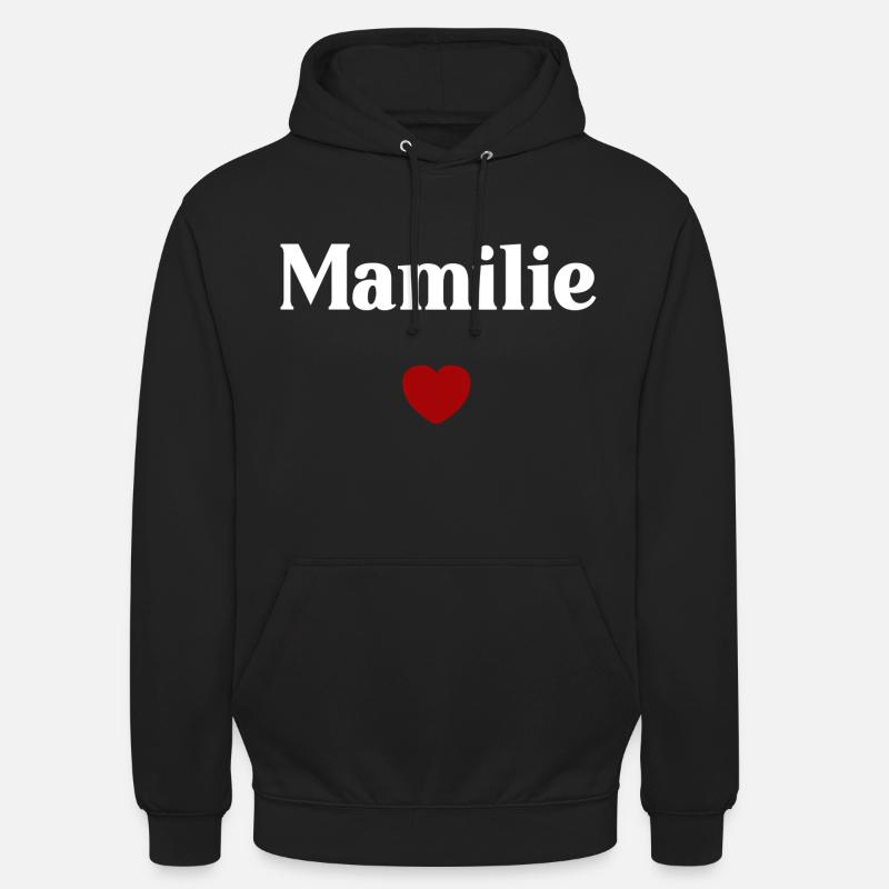 Mamilie - Sweat-shirt à capuche unisexe - noir