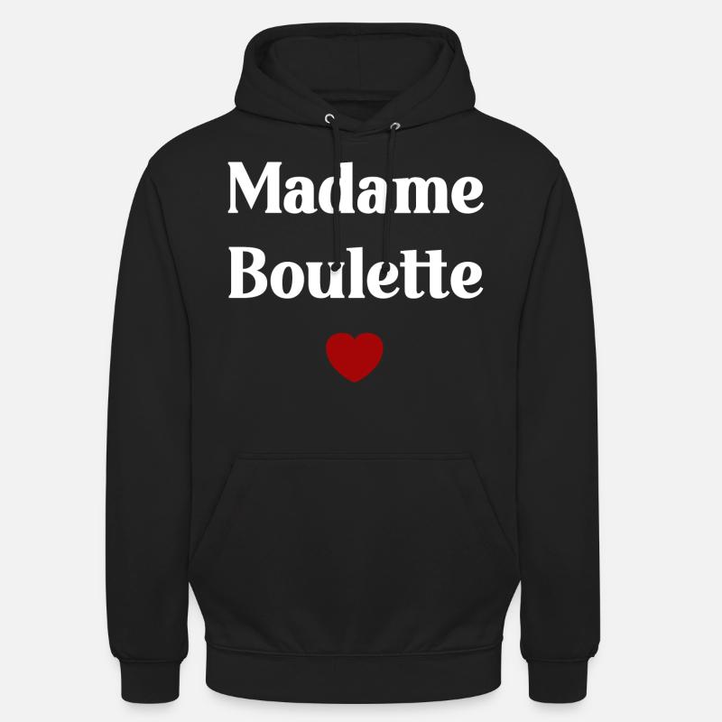 Madame Boulette - Sweat-shirt à capuche unisexe - noir