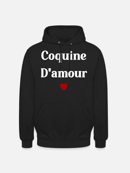 Coquine - Sweat-shirt à capuche unisexe - noir
