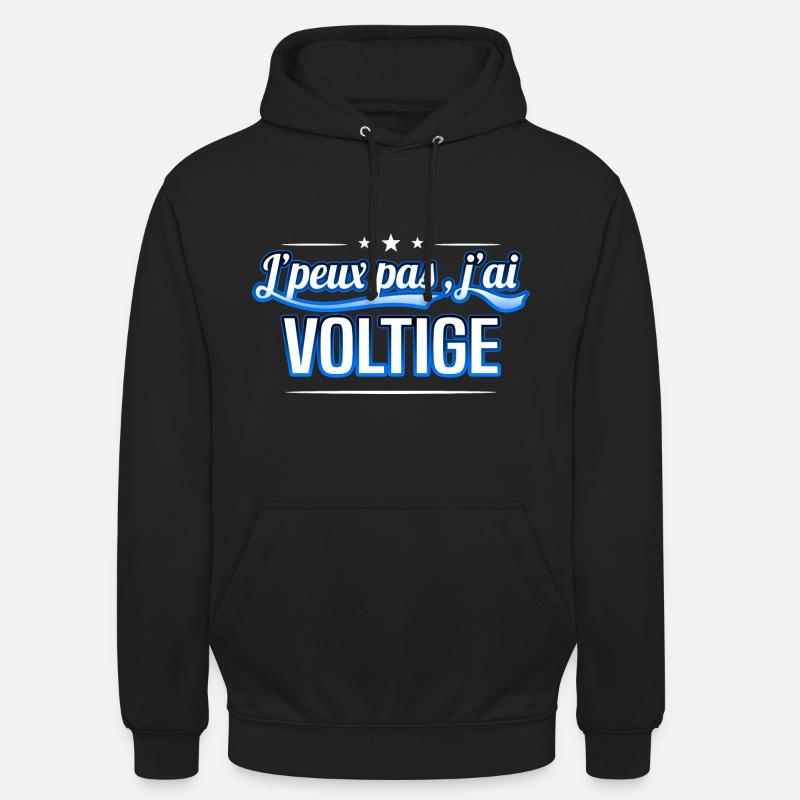 Voltige - j'peux pas , j'ai Voltige - Sweat-shirt à capuche unisexe - noir
