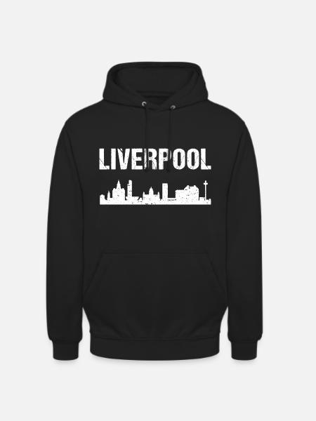 Liverpool Skyline England Liverpool - Unisex Hoodie - black