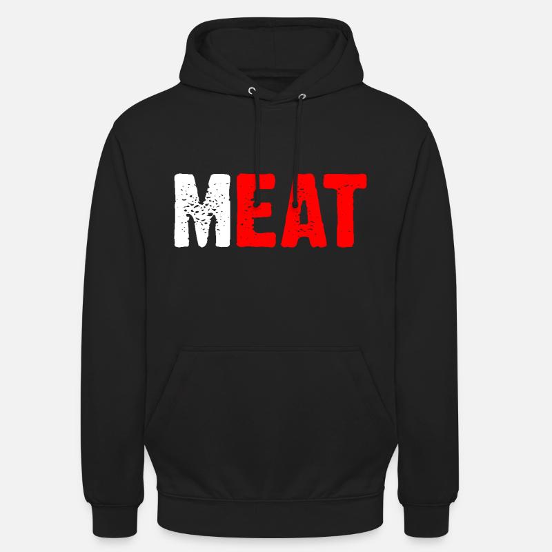 Manger de la viande - Sweat-shirt à capuche unisexe - noir