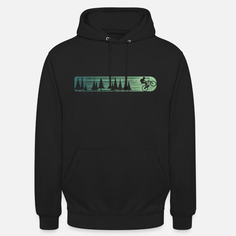 T-shirt VTT - Sweat-shirt à capuche unisexe - noir