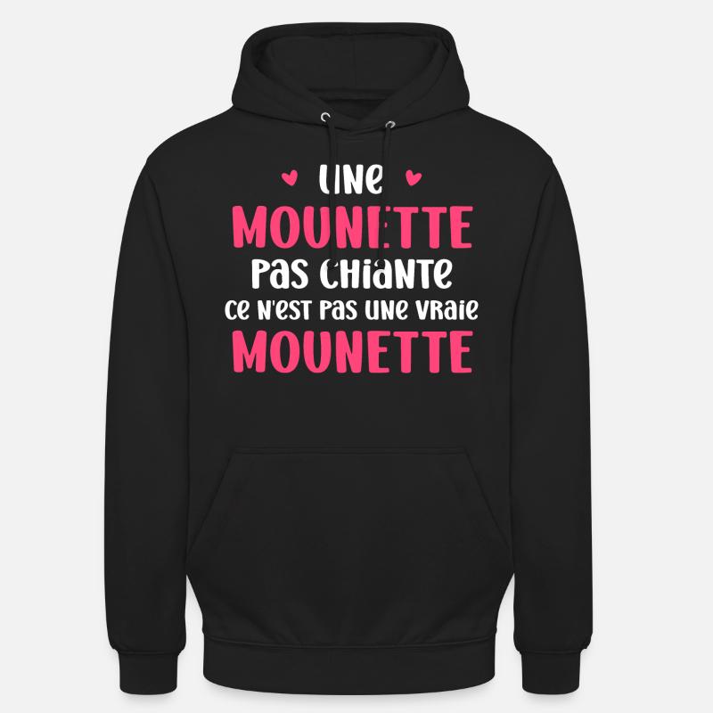 mounette - Sweat-shirt à capuche unisexe - noir